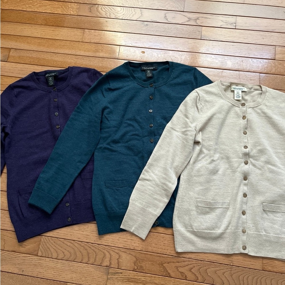 Three Banana Republic Extra Fine Merino wool cardigans